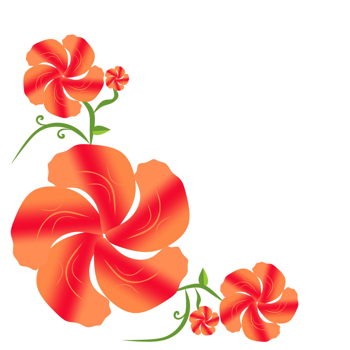 red flower png design