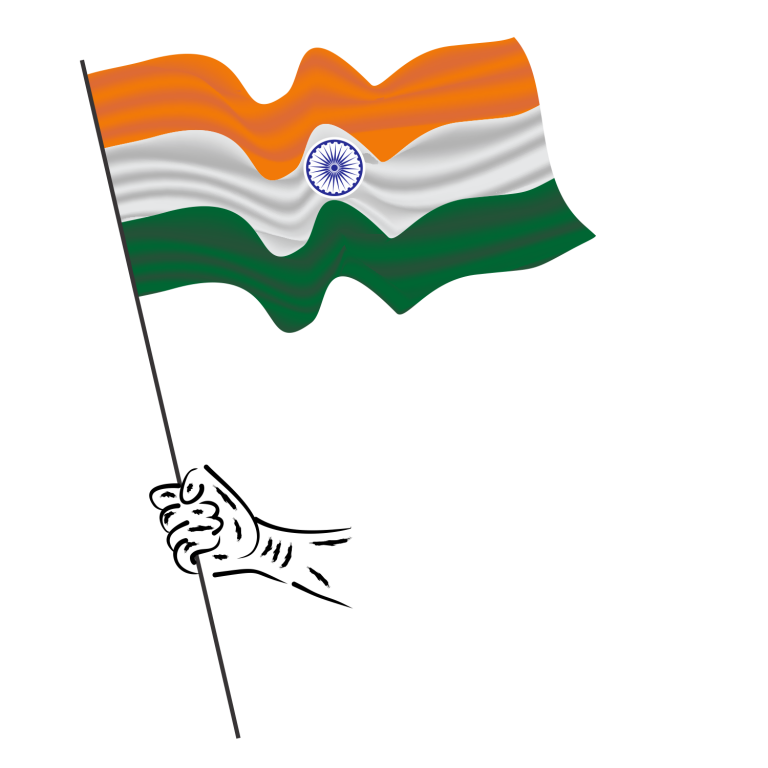 Tiranga flag in hand png file TR BAHADURPUR