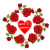 valentine's day rose circle design