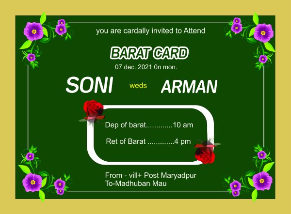 NEW BARAT CARD DESIGN