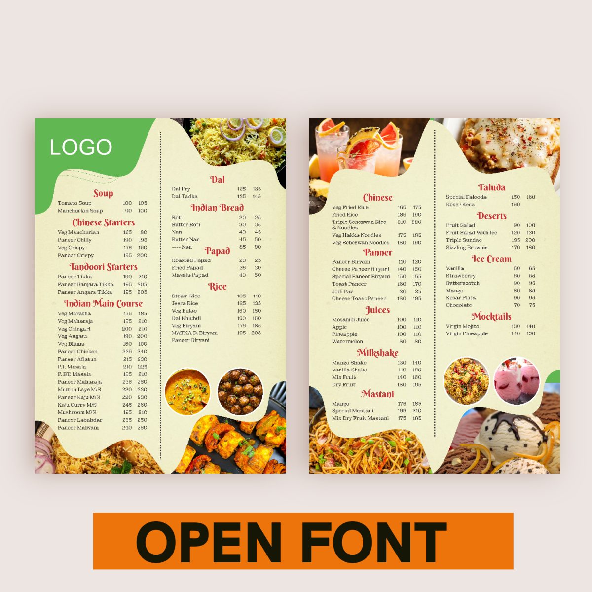 Menu Card Design