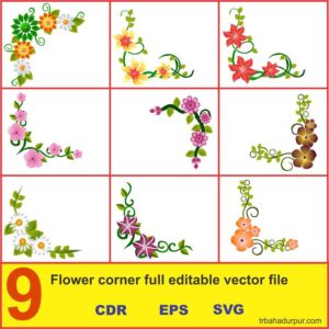 flower corner design image