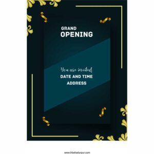 grand opening card design with decoration