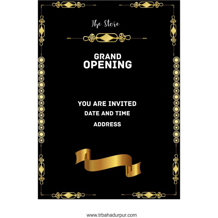 grand opening part invitaion card design