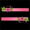 pink flower border ribbon