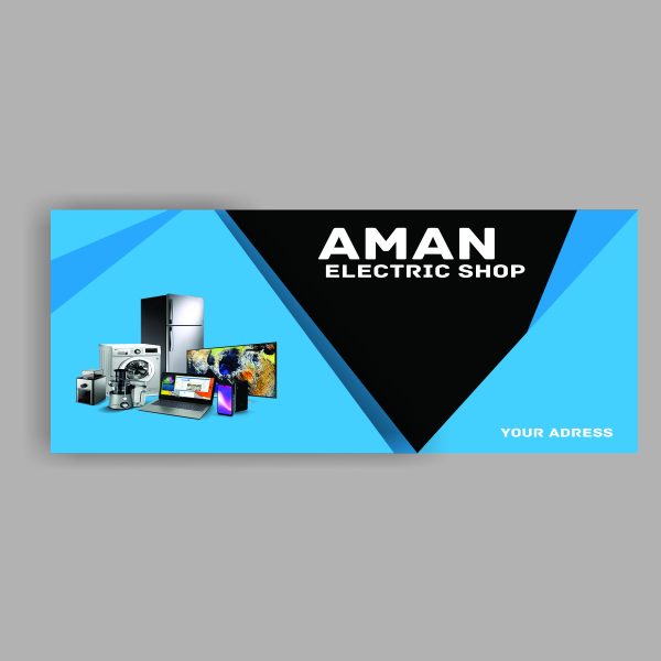 ELECTRIC SHOP BANNER DESIGN