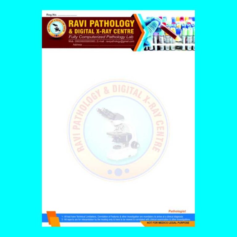 Pathology Lab Letterhead Design CDR File 2023