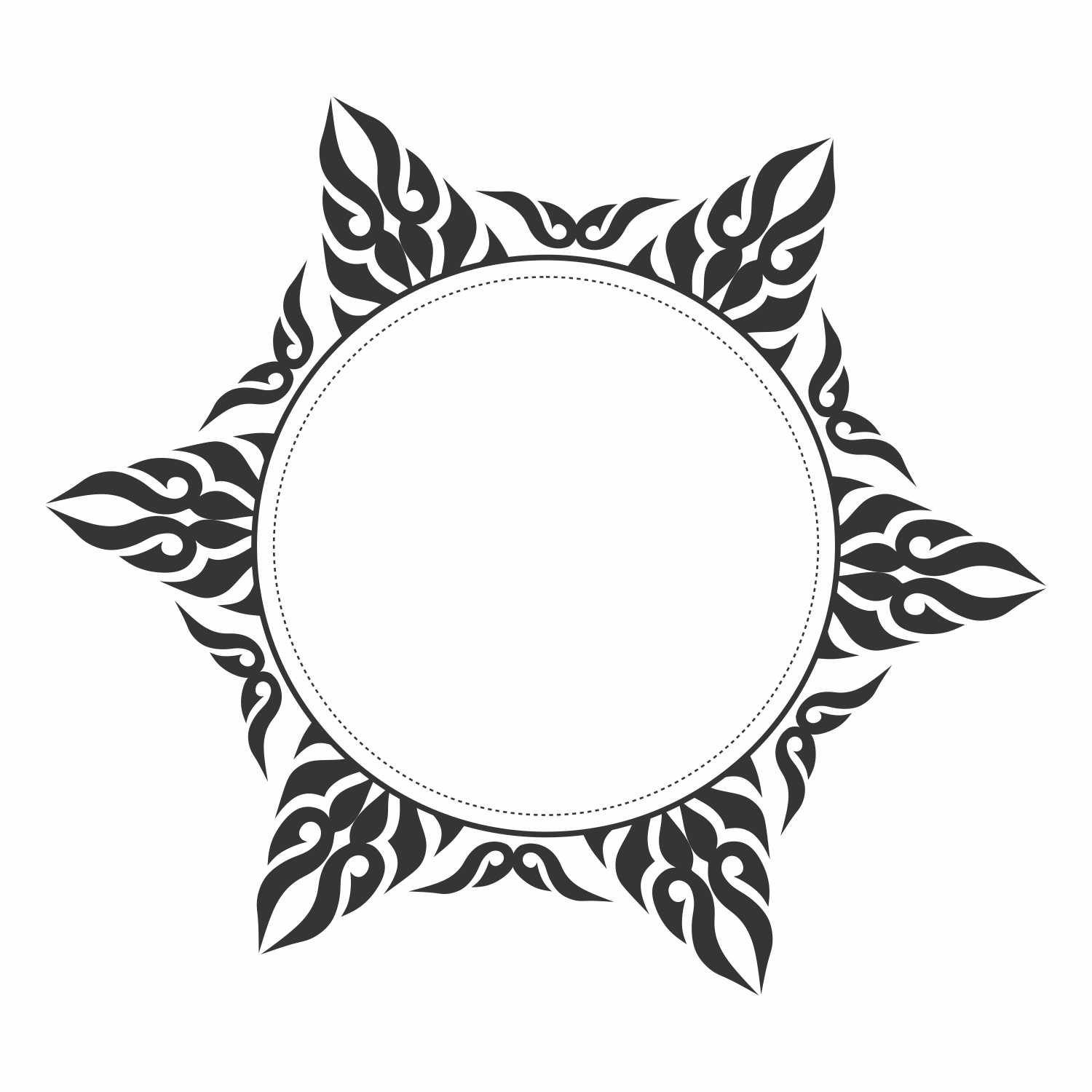 leaf circle frame