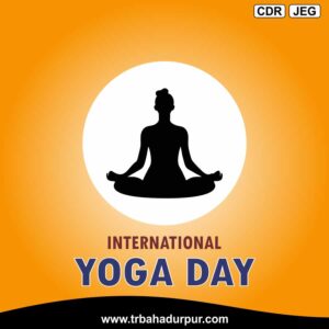 Happy yoga Day clipart cdr file