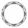 floral circle stock image