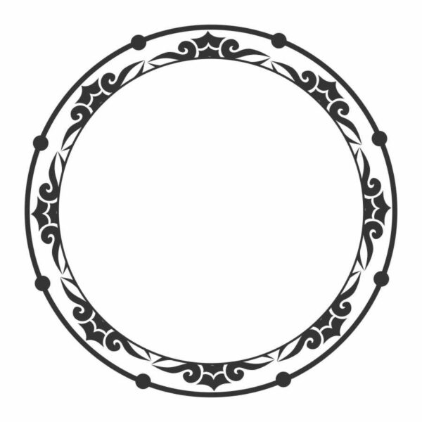 floral circle stock image