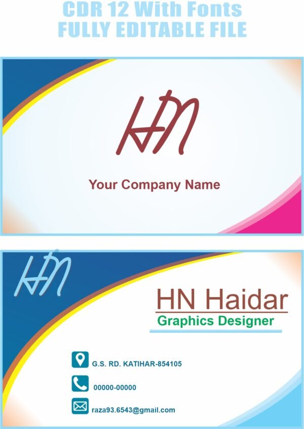 New professional visiting card for printing press