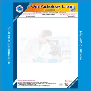 pathology lab blood report letterhead letter pad