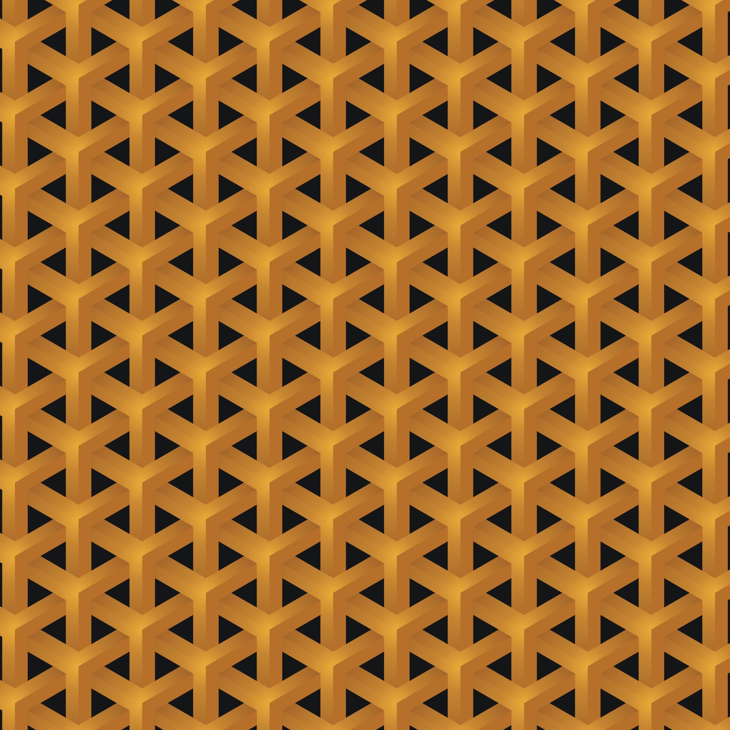 Brass Dream Pattern Wallpaper - TenStickers