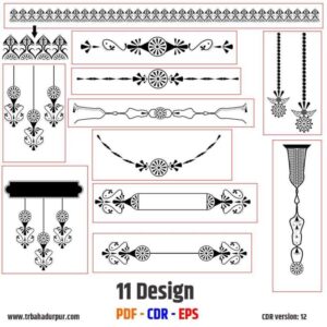 decorative design elements for hindu wedding clipart