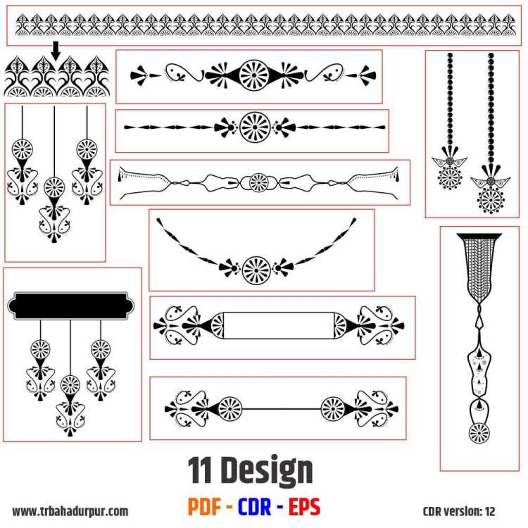 Decorative design elements for hindu wedding clipart - TR BAHADURPUR
