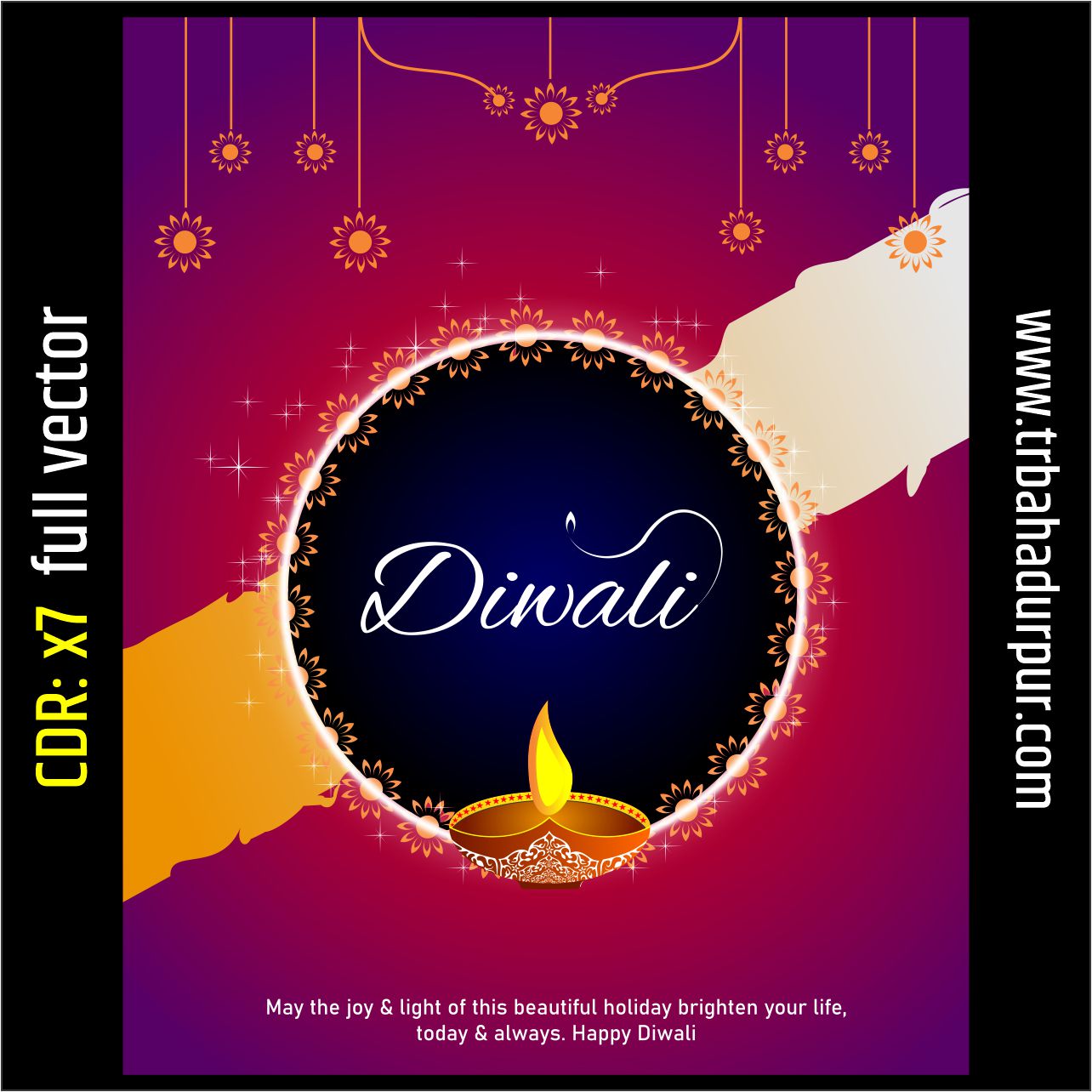 diwali template design cdr file