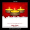 diwali post design with paper cut effect background