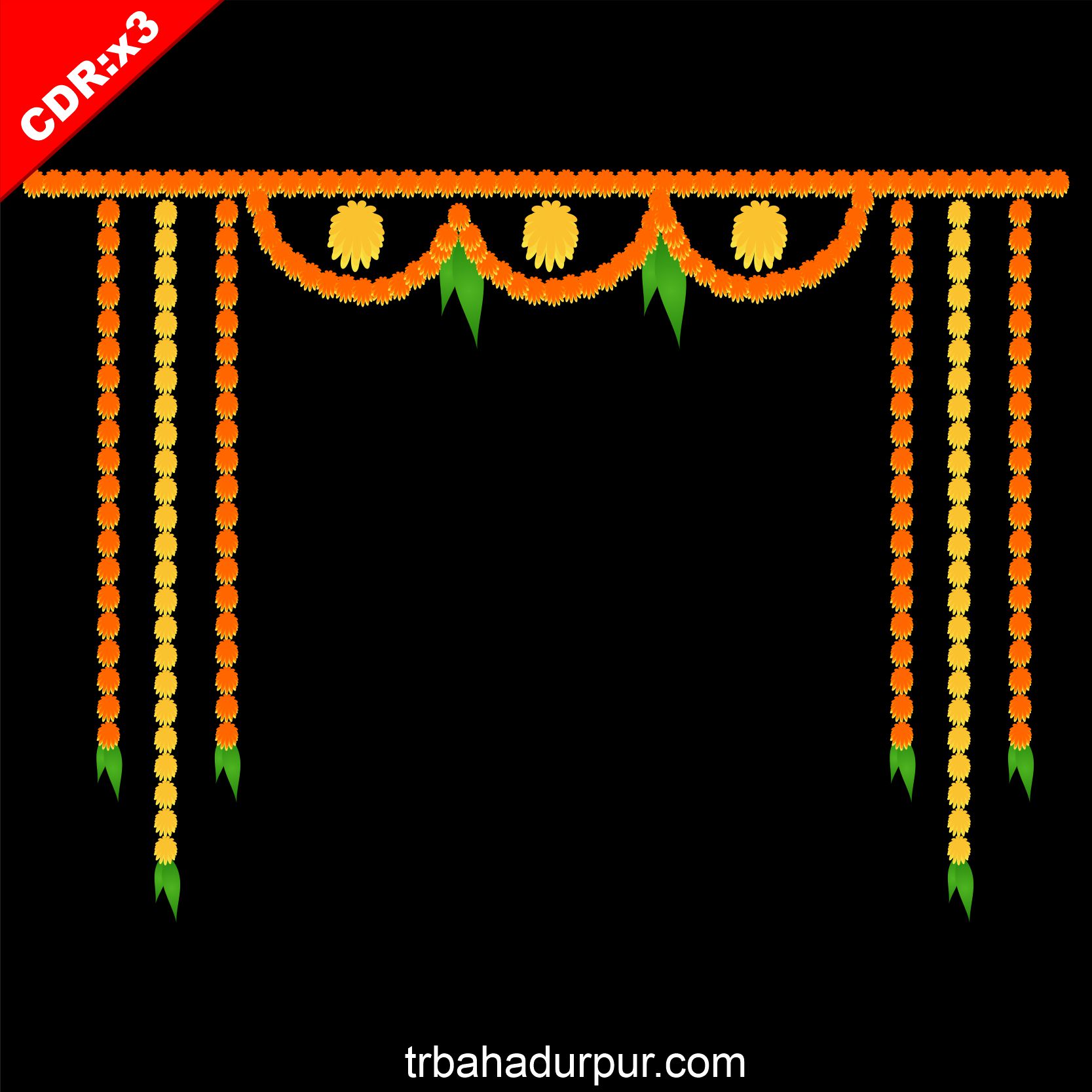 toran decorative garland indian festival cdr file