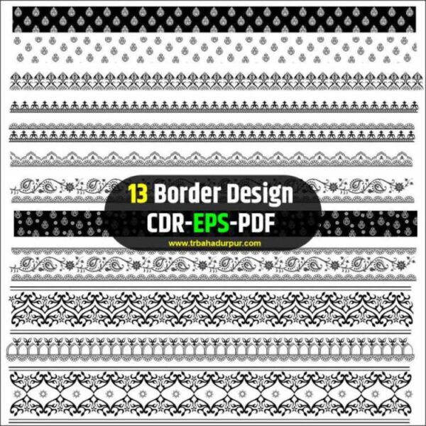 black and white border design