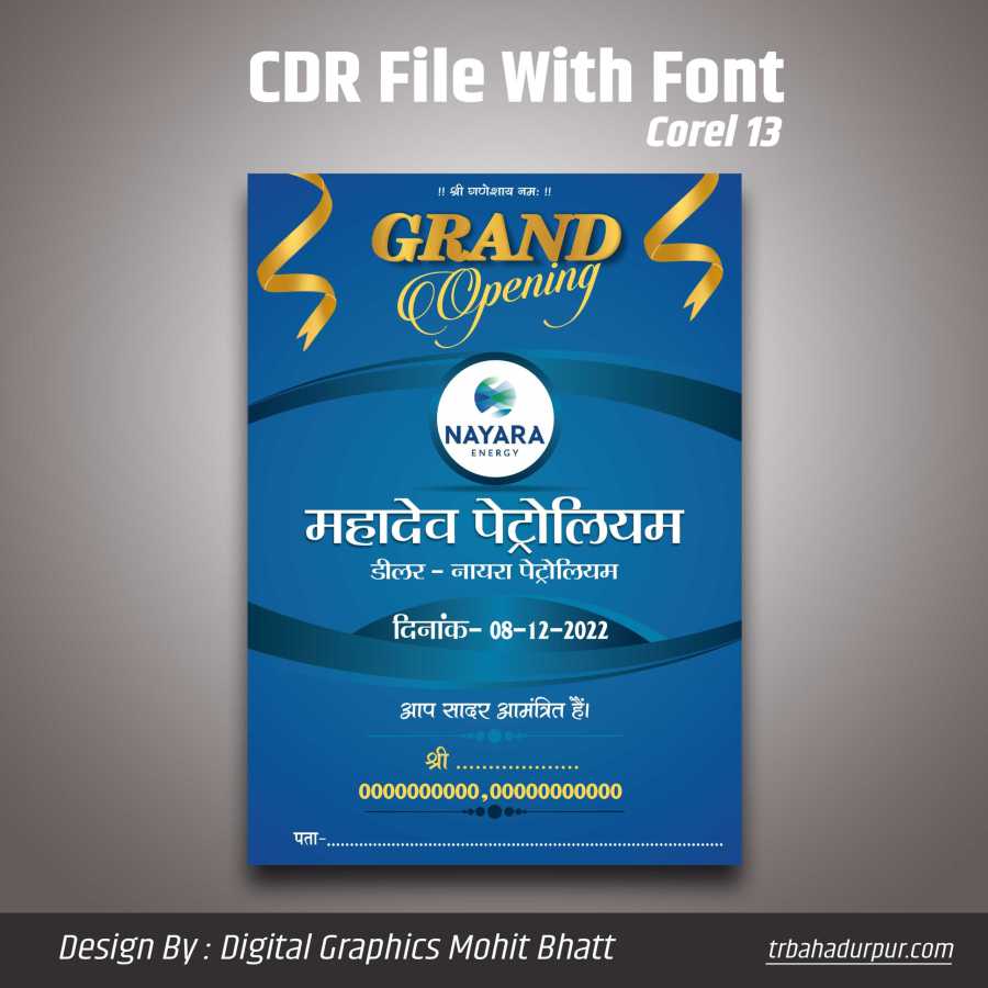 Grand opening design cdr file
