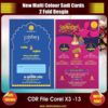 New Malti Colour Sadi Cards 2 Fold Desgin_