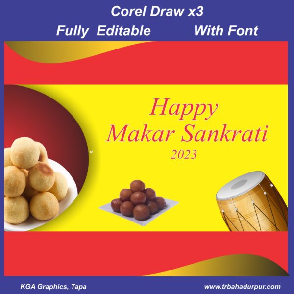 10 Makar Sakranti Banner Design package 2023 मकर संर्काति वैनर - Image 9