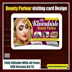 Beauty Parlor visiting card Design
