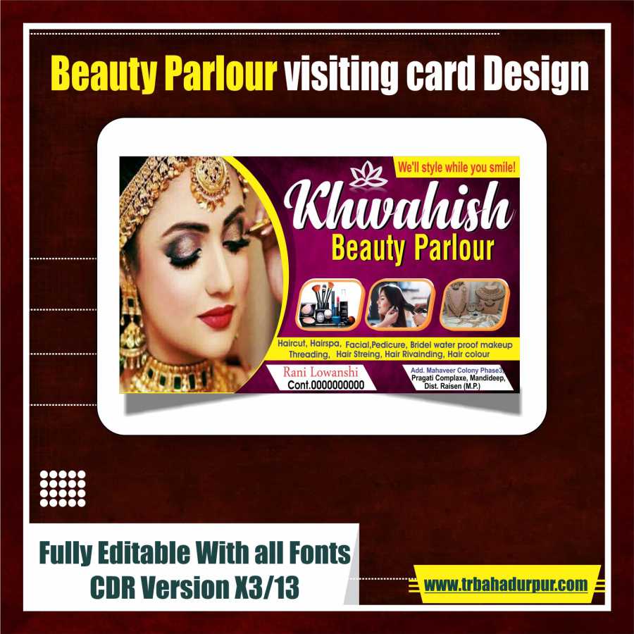 Beauty Parlour visiting card  File - TR BAHADURPUR