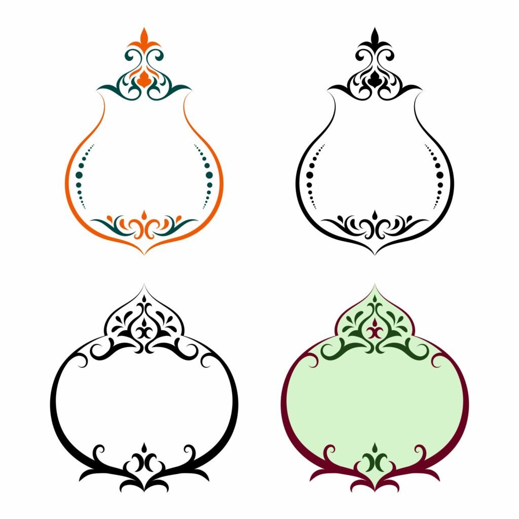 Vector Floral Rectangle Frame 2 TR BAHADURPUR