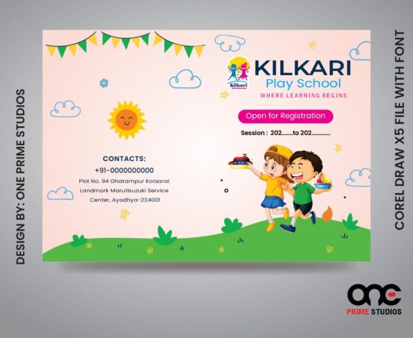 Offset Printing, Multi color Pamphlet, leaflet Printing, Advertising, Branding, School, brochure, Play school, Brochure, Advertising, Branding, Unique ides