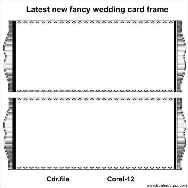 Latest new fancy wedding card frame cdr.file corel-12