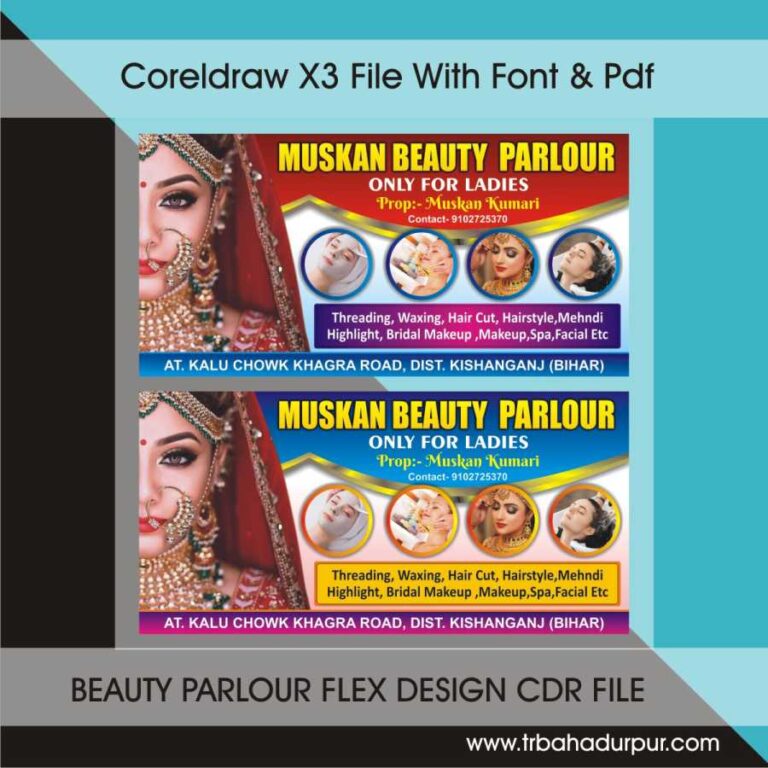 Beauty Parlour Banner Flex Design Cdr File