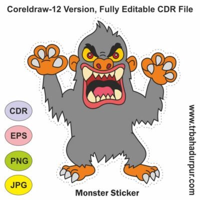 Monster Sticker Tittle