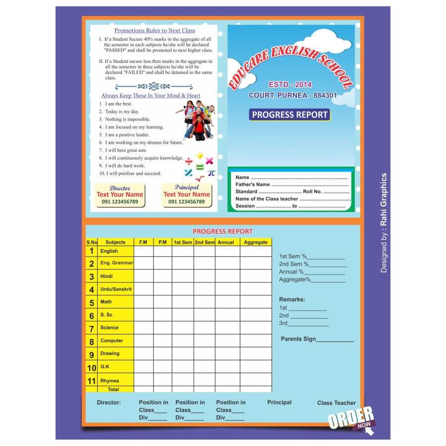 School Progress Report Card Design CDR File 2023