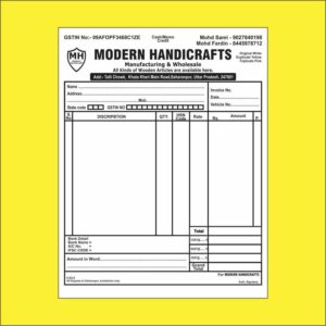 modern Handicraft bill book