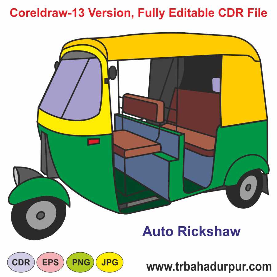 Bajaj Auto Rickshaw Drawing || SWAY || Step By Step - YouTube