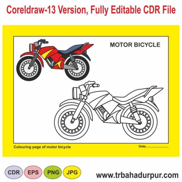 Motor Bicycle clipart