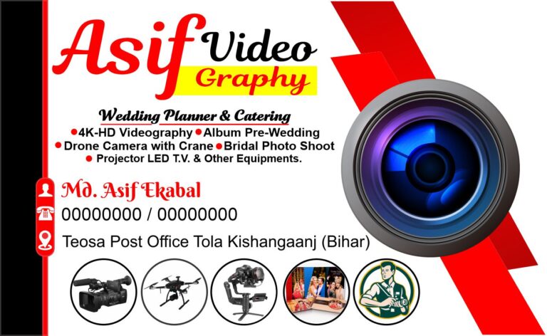 Video Camera Visiting Card CDR File