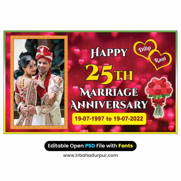 Wedding Anniversary Banner Design