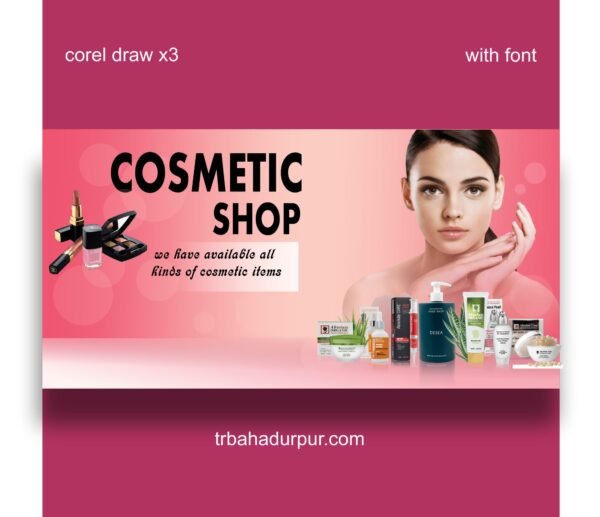 cosmetic shop banner design