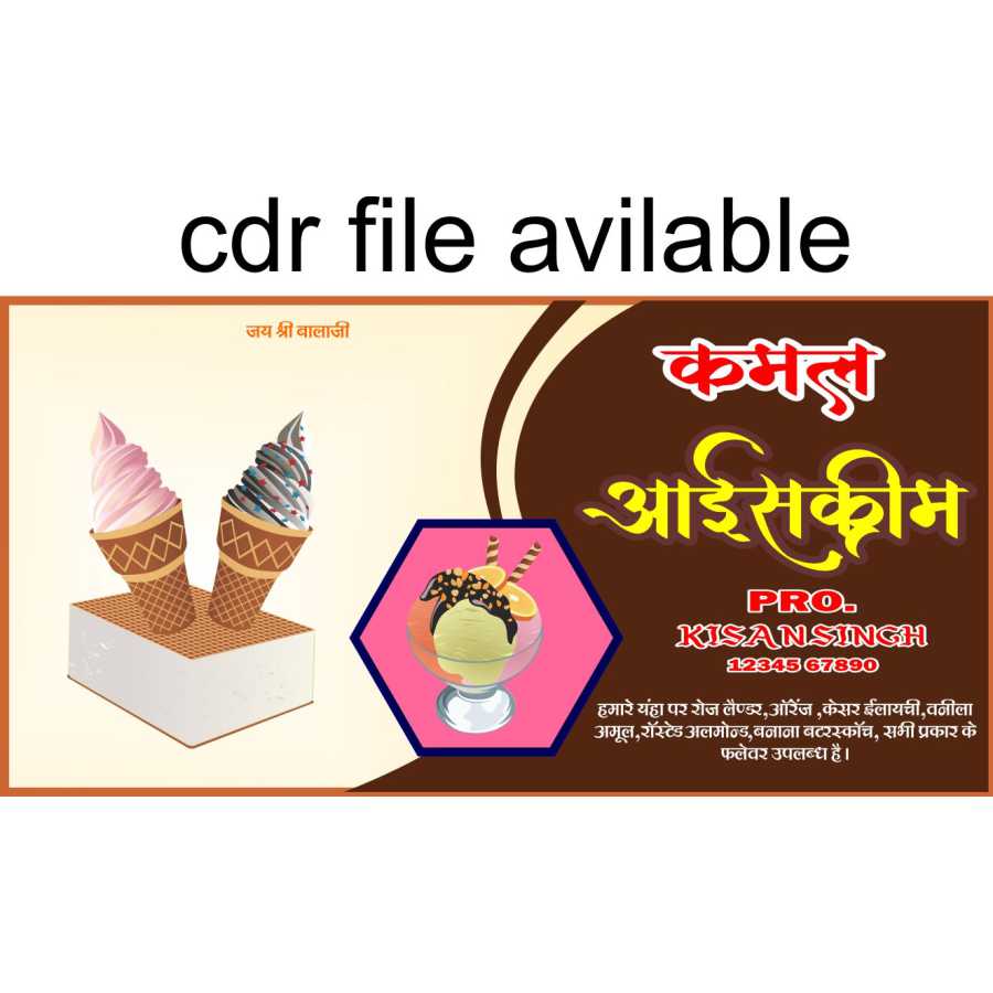 ice cream banner design