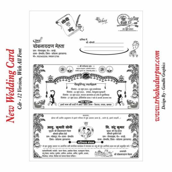 new hindu sadi card design