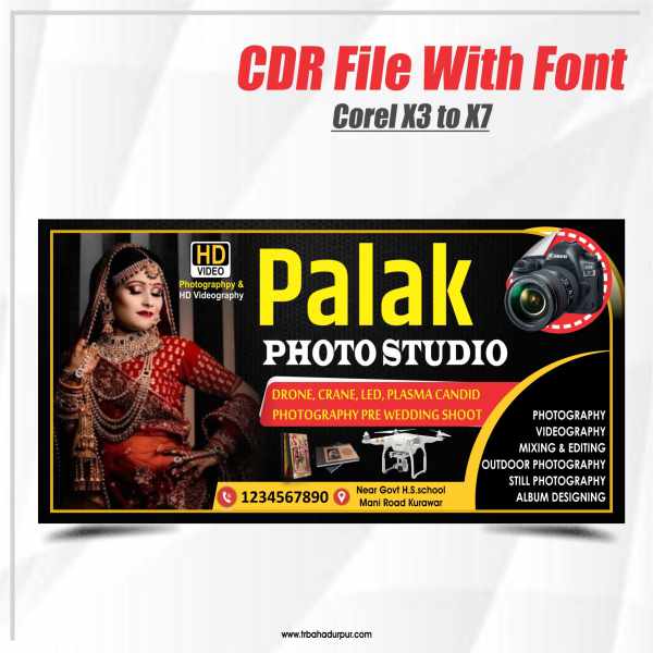 photo studio banner design CDR File – TR BAHADURPUR