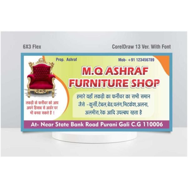 Furniture Shop Flex Banner Design,