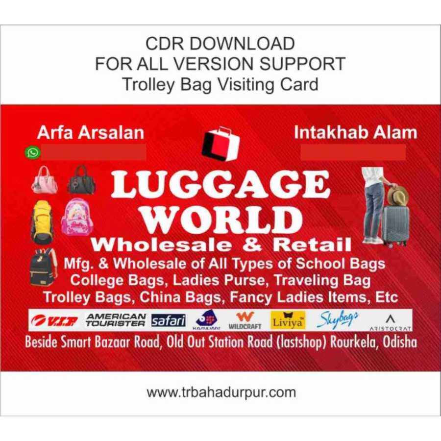 Trolley Bag Visiting Card