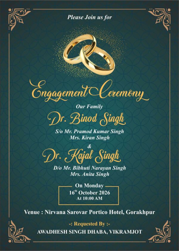 Wedding Engagement Card CDR File - Image 4