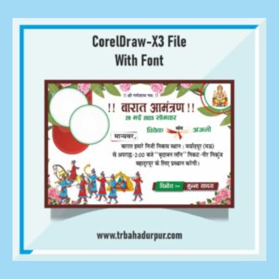 hindu best Barat Card design cdr