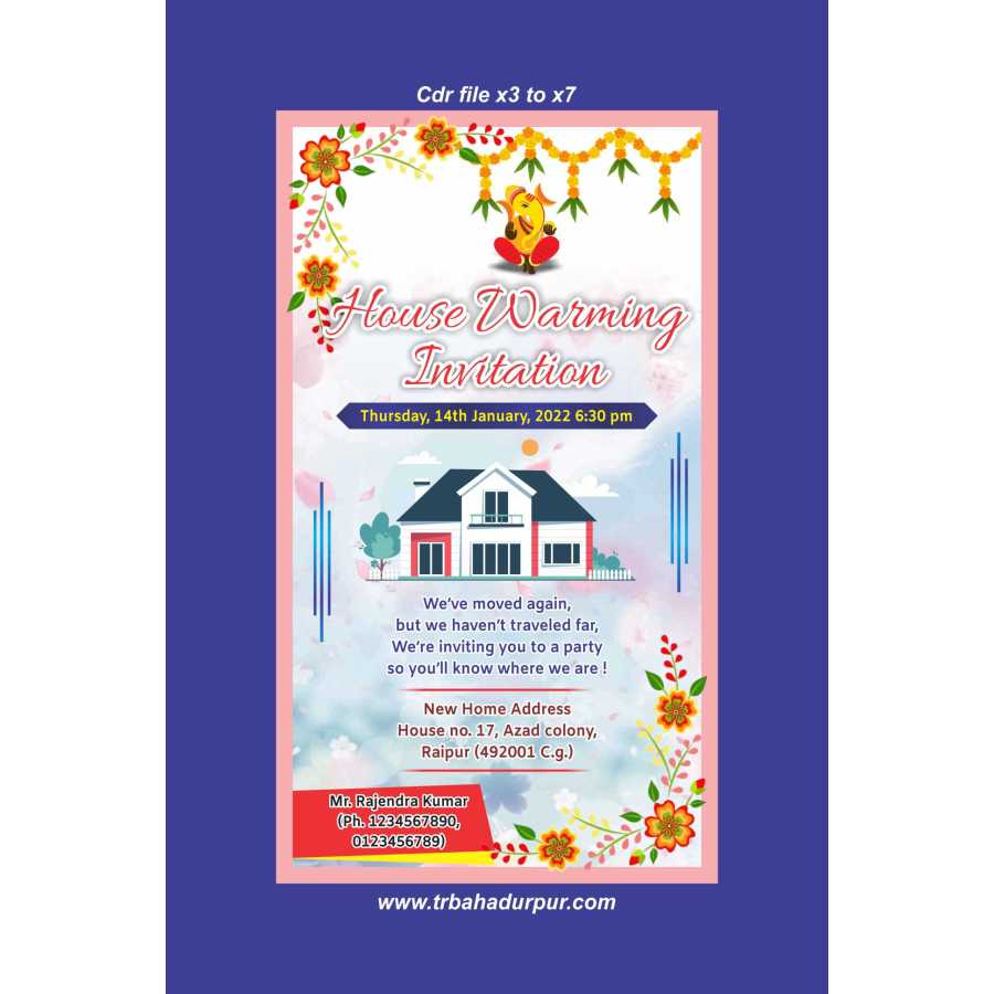 house warming invitation in English