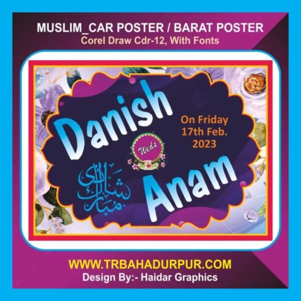 latest barat car poster design Cdr